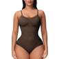 Super Sale V-Neck Spaghetti Strap Compression Bodysuit with Open Crotch - Slimming Shapewear Body Shaper