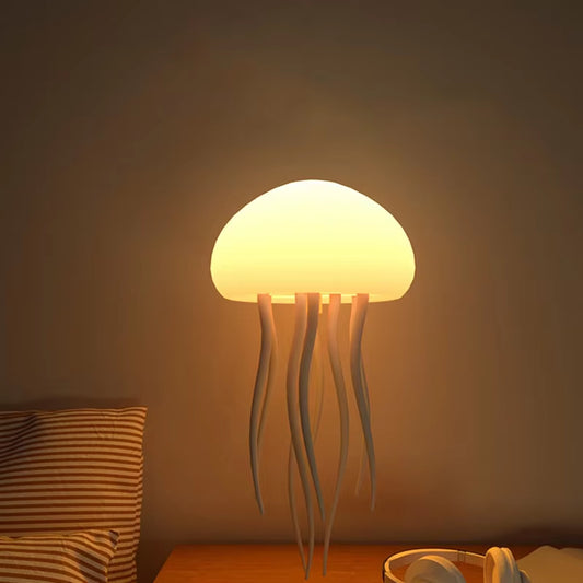 Voice-Controlled Jellyfish Lamp - RGB Gradient, Dancing Jellyfish Table Lamp with Rechargeable Touch Sensor - Perfect Bedside or Christmas Gift