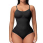 Super Sale V-Neck Spaghetti Strap Compression Bodysuit with Open Crotch - Slimming Shapewear Body Shaper